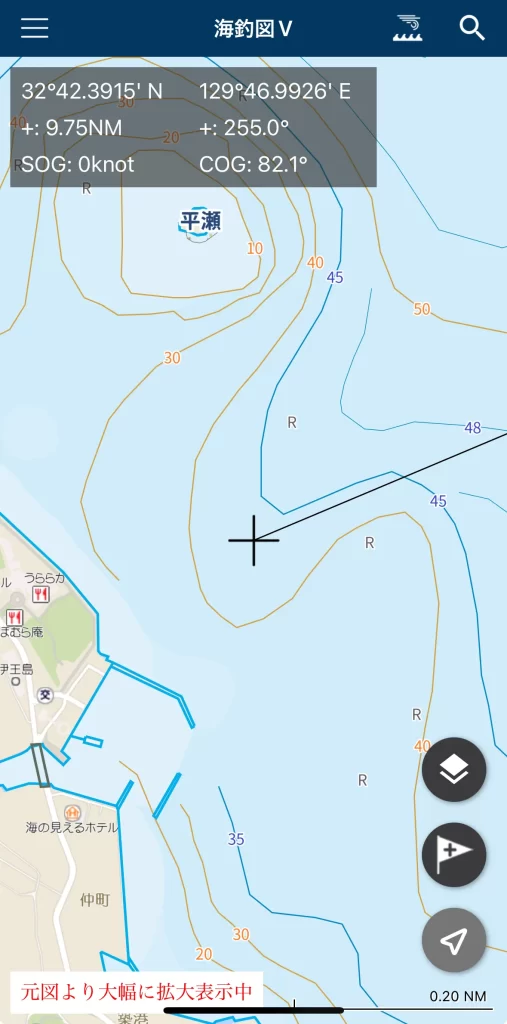 海釣図V（水深と地質）